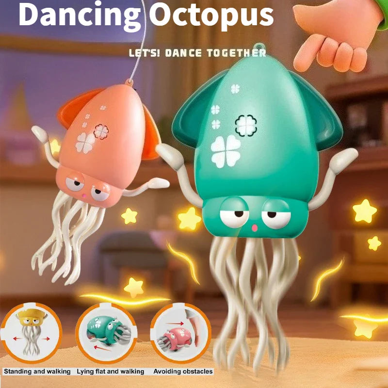 Dancing Squid Interactive Toy with Music, Lights & Obstacle Avoidance | Rechargeable Gift for Kids