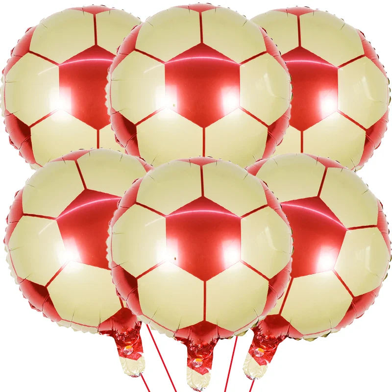 6Pcs 18 Inch Soccer Ball Balloons - Perfect for Kids' Parties & Events