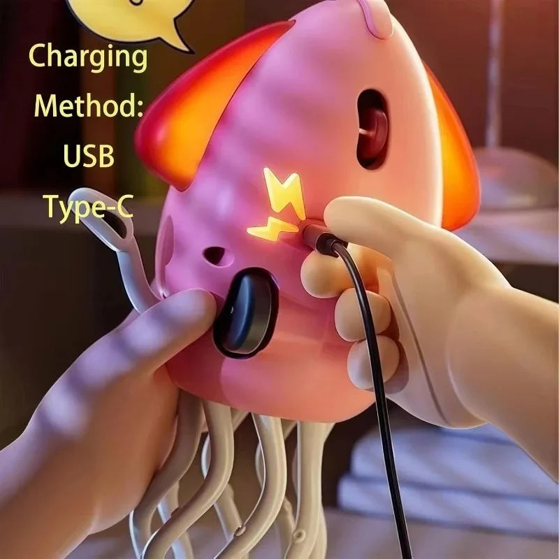 Dancing Squid Interactive Toy with Music, Lights & Obstacle Avoidance | Rechargeable Gift for Kids