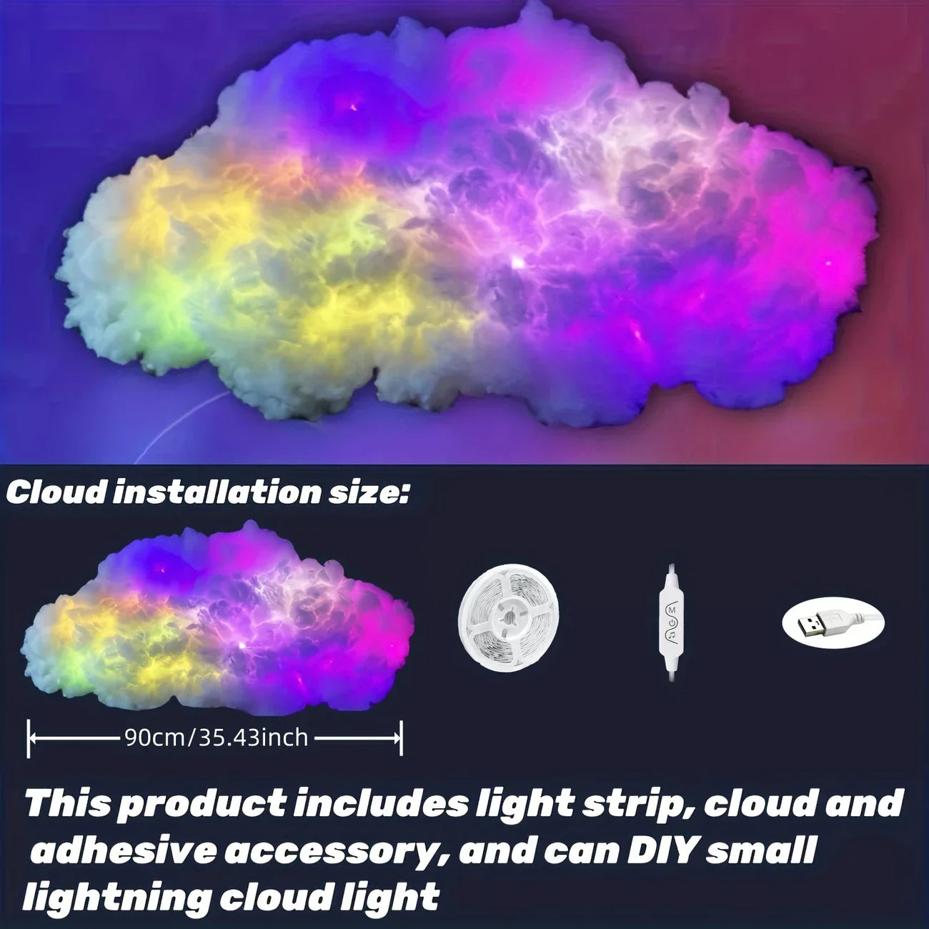 Smart Cloud Lamp - Thundercloud Music Light