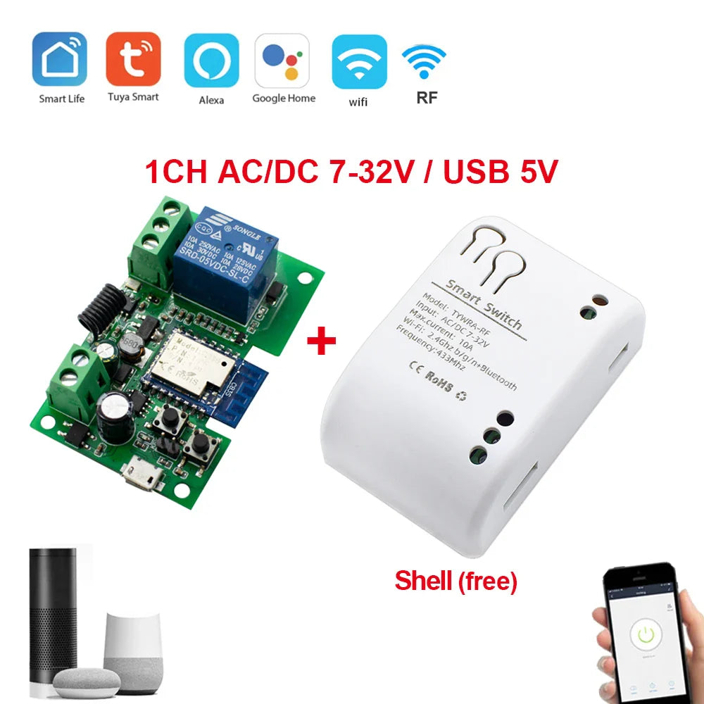Tuya WIFI Smart Garage Door Switch - Remote Control, Alexa Compatible