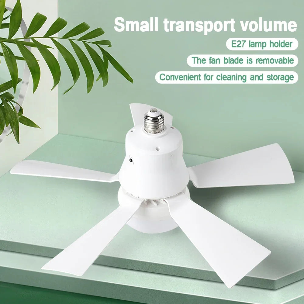 Smart 3 In 1 Ceiling Fan With Remote Control Lighting E27 Conversion Base 85-265v Lighting Base Suitable for Bedroom and Living
