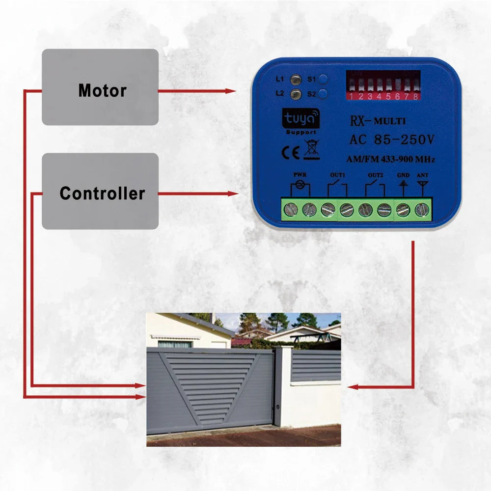 Universal WiFi Garage Door Remote Control Receiver - Tuya Smart Switch Module