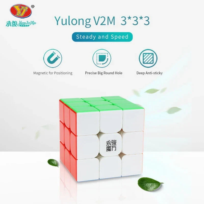 Yongjun YJ Yulong V2M 3x3 Magnetic Speed Cube - Educational Puzzle Toy