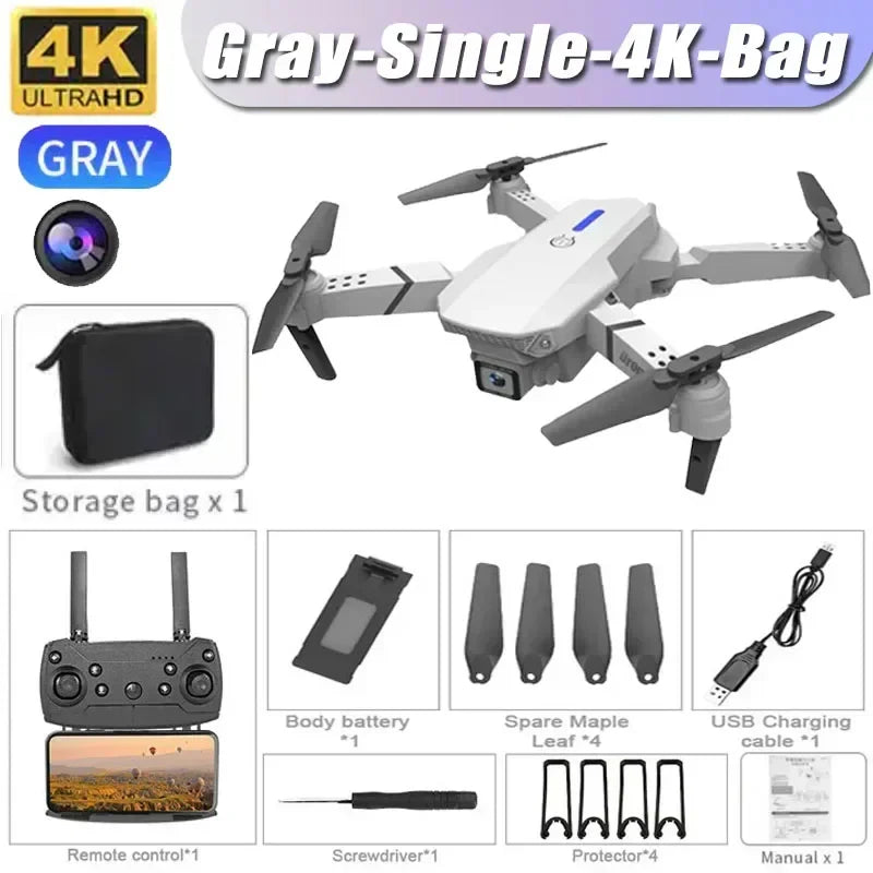E88 Pro 4K Drone with Wide Angle Camera, Foldable Design, WiFi FPV