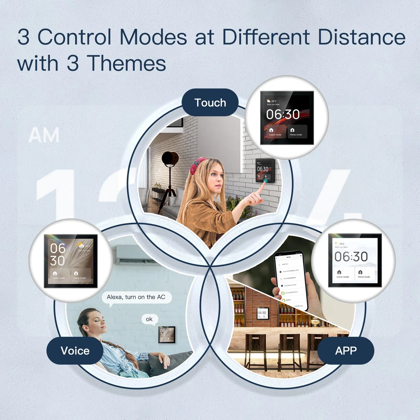 Tuya WiFi Smart Touch Screen Control Panel with Voice and ZigBee Integration