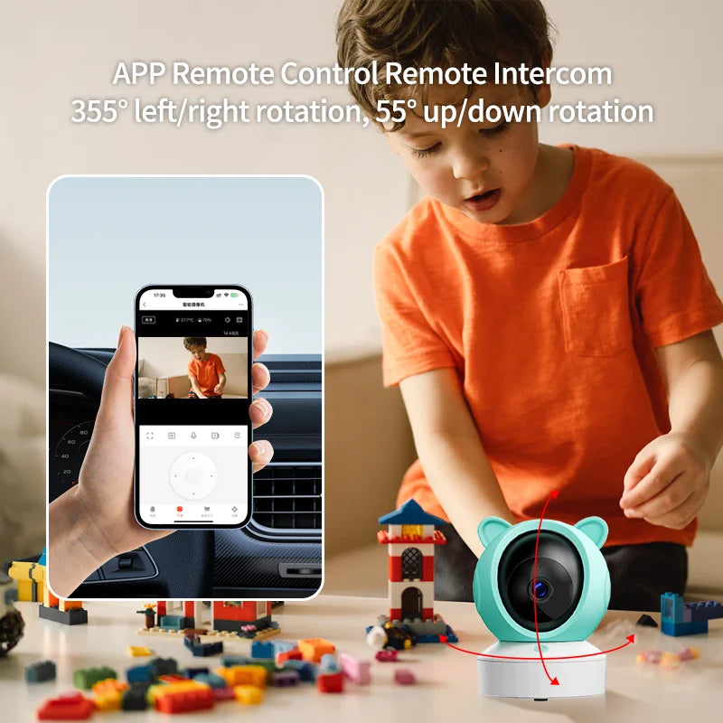 Smart WiFi Baby Monitor with Mobile Phone Connectivity - 5" HD Video Surveillance Camera