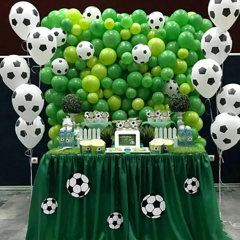 Black Football Balloons for Boys - Sports Birthday Party Decorations