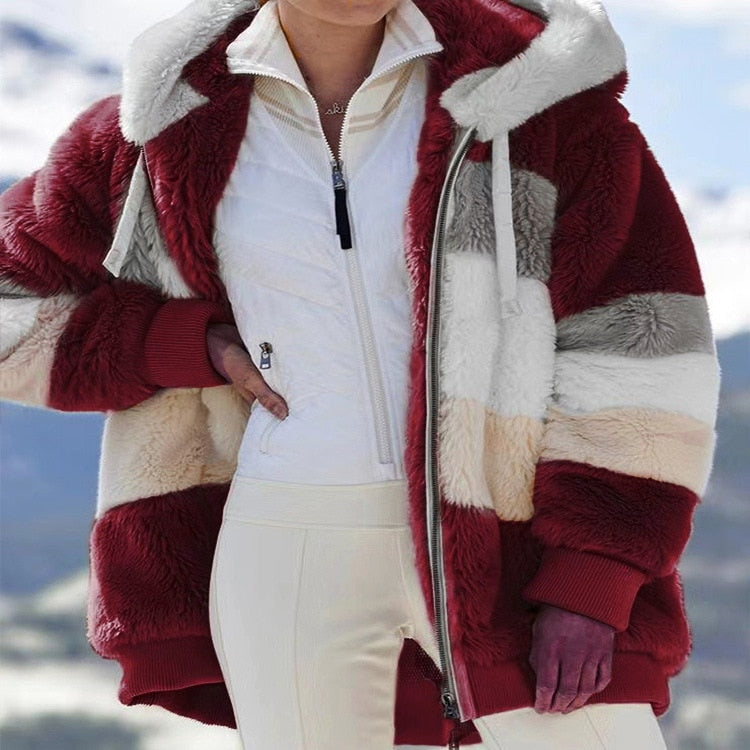 Veste Polaire élégante à capuche pour femme - Livraison Offerte
