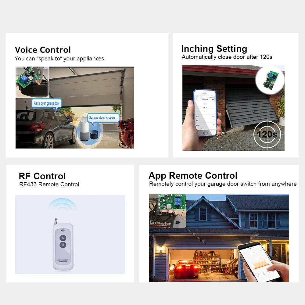 Tuya WIFI Smart Garage Door Switch - Remote Control, Alexa Compatible