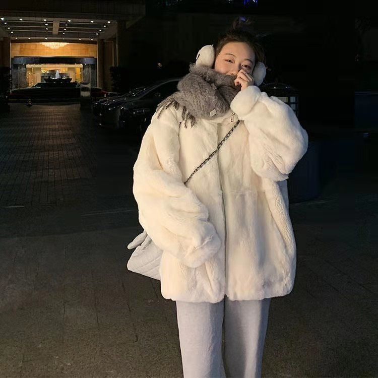 Veste en peluche fourrée pour femme - Livraison offerte