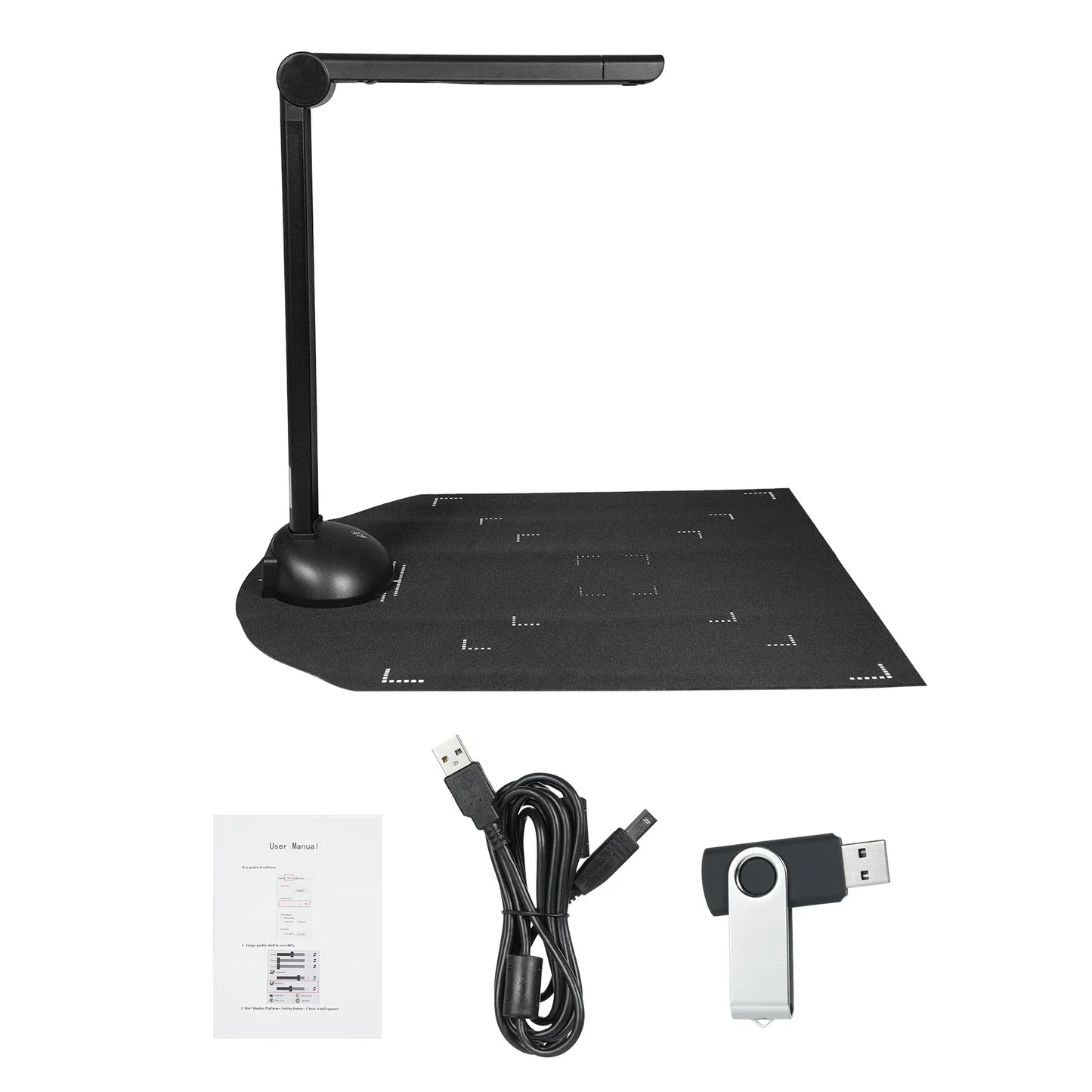 HD Document Camera Book Scanner A3 A4 with LED Light & Multi-Language OCR