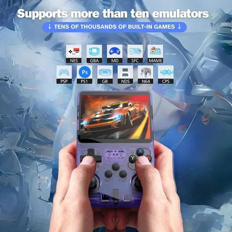R36S Handheld Game Console with 3.5-Inch IPS, 20,000 Games, Arkos System