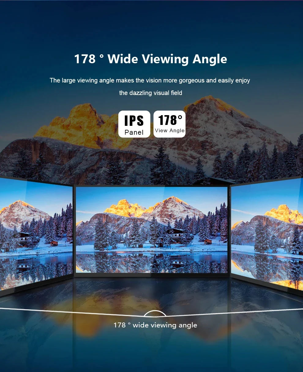 Bimawen 15.6" Portable Monitor with Google TV, 60Hz, HDR400, 3ms Response, USB-C, HDMI for Gaming & More