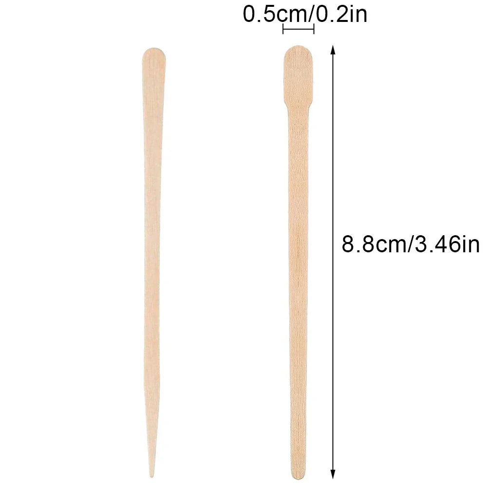 200/400pcs Waxing Sticks for Smooth Face & Body Hair Removal - Disposable Wooden Applicators