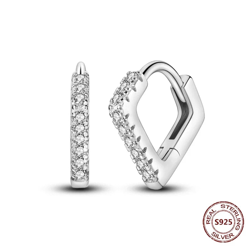 Elegant 925 Sterling Silver Dog Earrings with Zircon and Animal Designs for Women