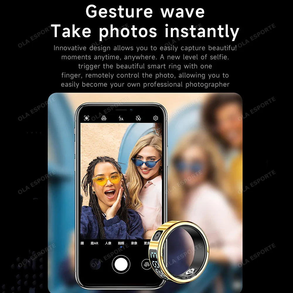 Waterproof Smart Ring for Xiaomi | Military Health Monitor | Gesture & Fitness Tracker 2025