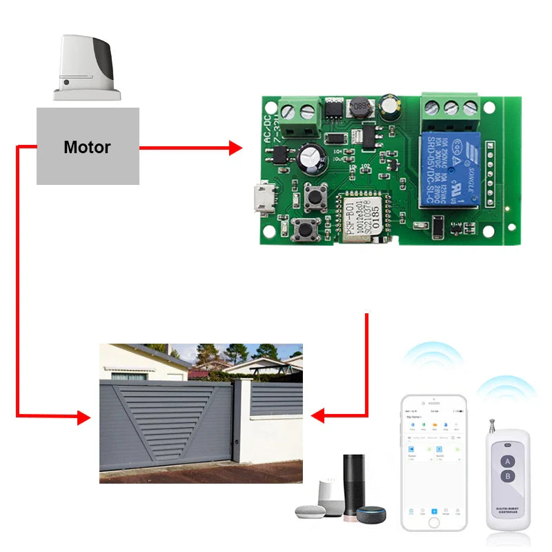 WiFi Smart Garage Door Opener with Voice & App Control