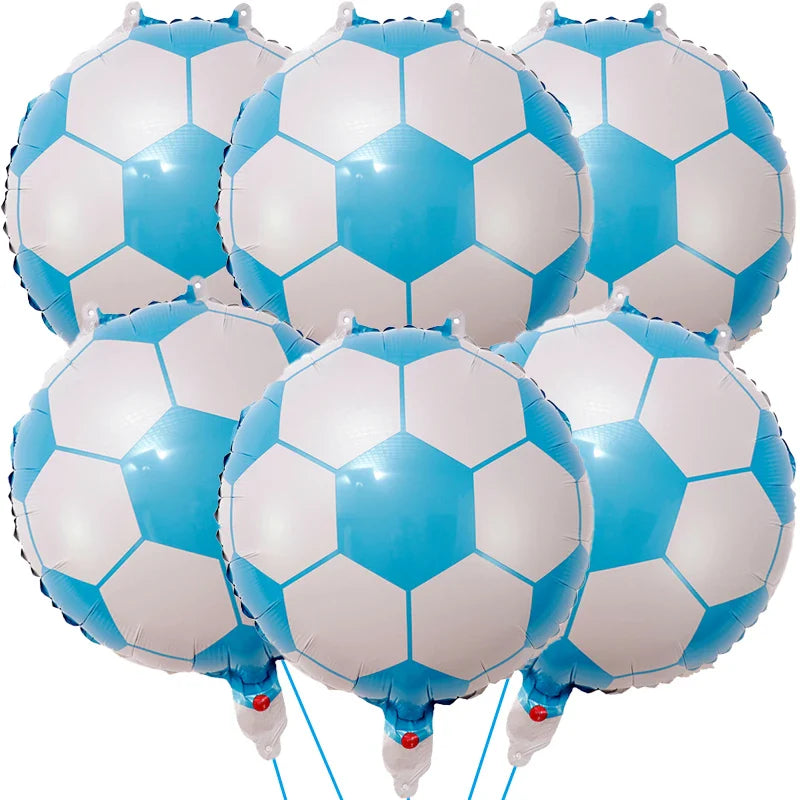 6Pcs 18 Inch Soccer Ball Balloons - Perfect for Kids' Parties & Events