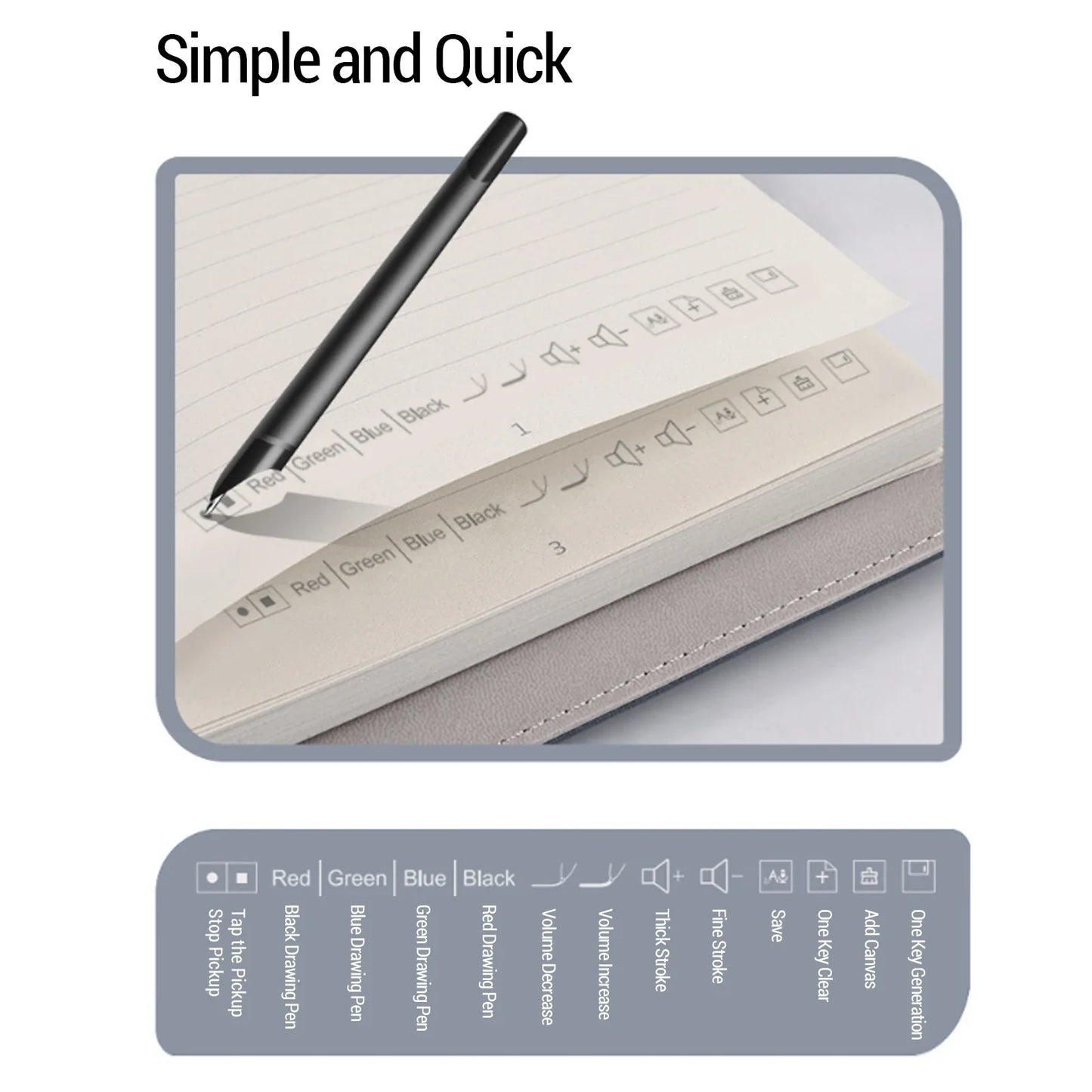 Smart Pen Writing Set with Real Time Digitization, Sync & Share - Ideal for Notes & Drawing