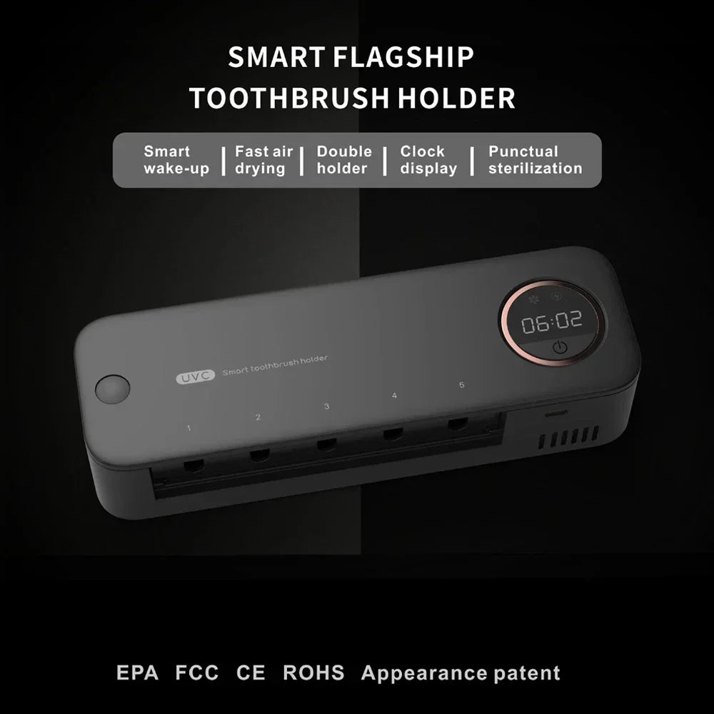 Xiaomi UV Toothbrush Holder Sterilizer with LED Display - Wall-Mount, Rechargeable
