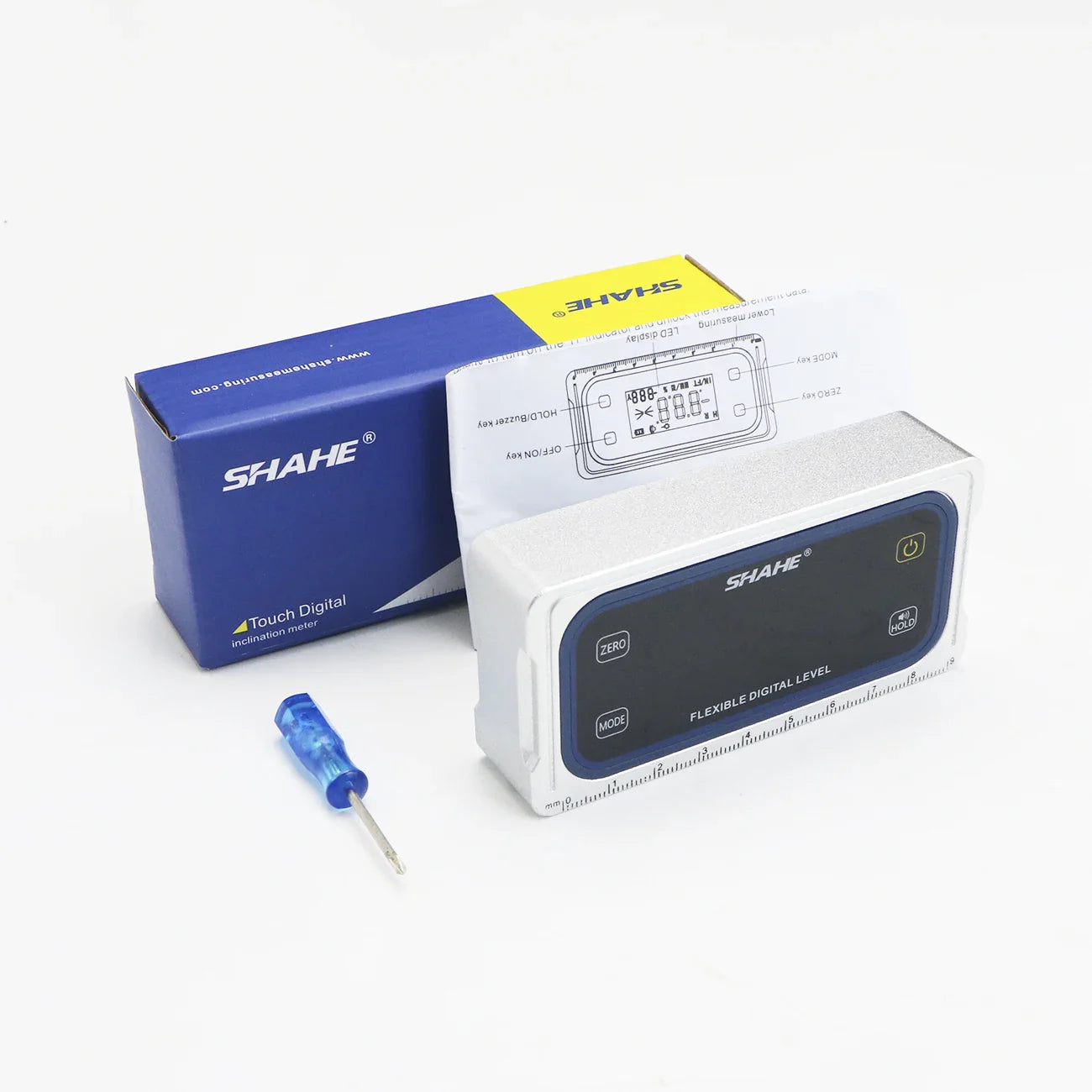 SHAHE Touch Digital Inclinometer,Single Axis 4x90°/Dual Axis ±60°,Buzzer Alarm, Dual Mode, 3-Unit for Woodworking,Table Saw