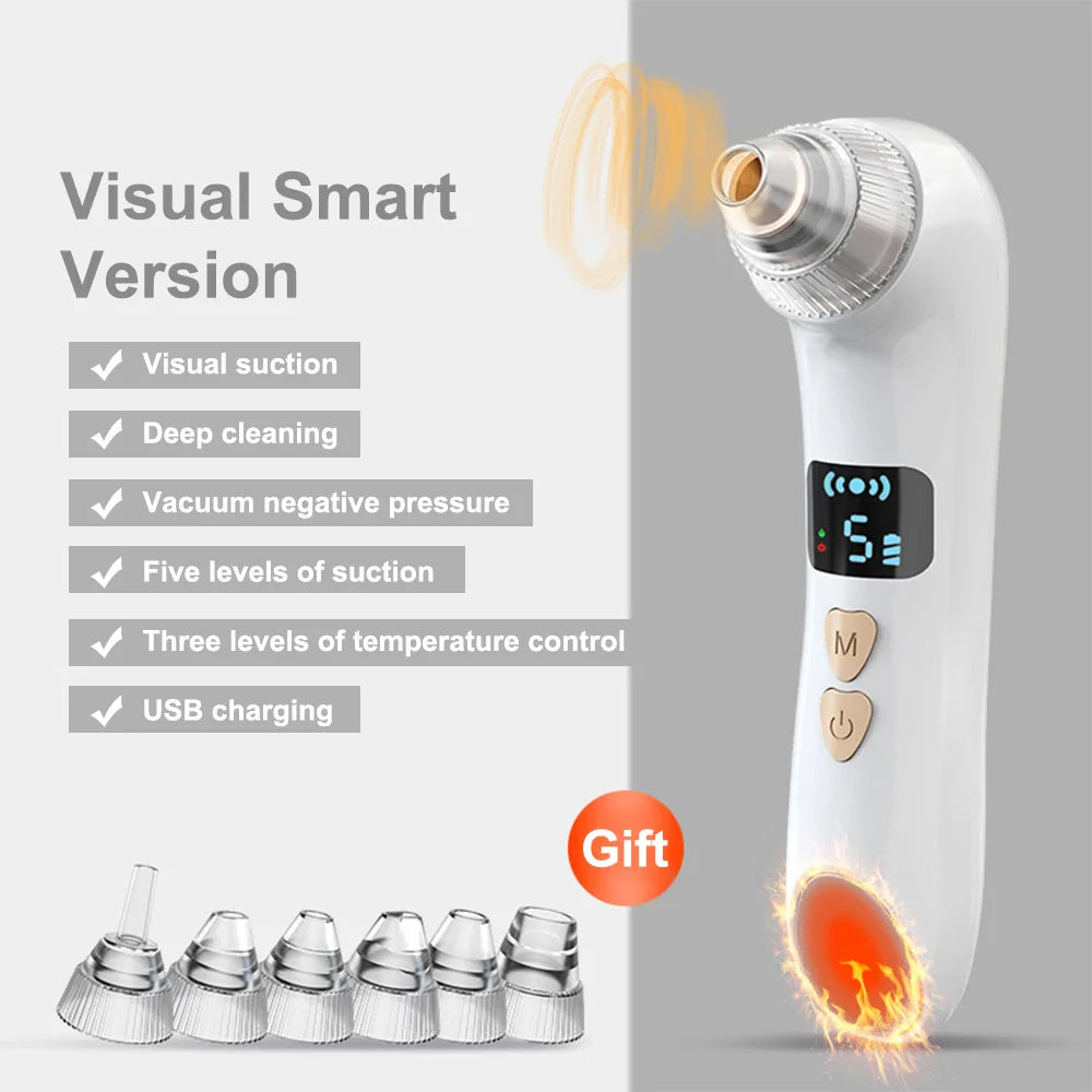 Visual Blackhead Remover Facial Deep Clean Machine | Heated Electric Extractor