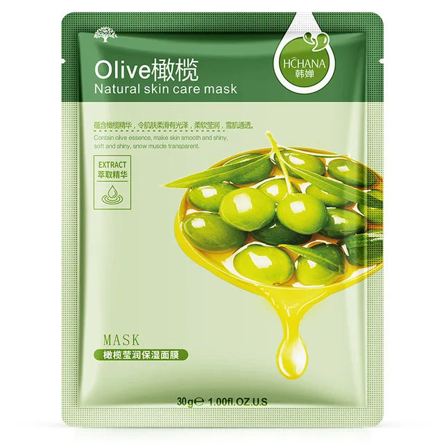 30pcs Natural Plant Facial Masks - Moisturizing, Oil Control & Anti-Aging