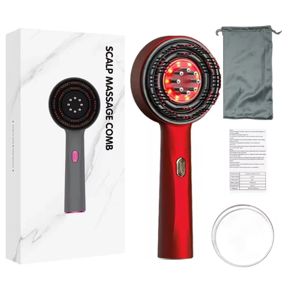 3 Modes Electric Vibration Massage Comb for Hair Growth & Scalp Care