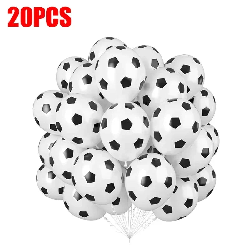 Black Football Balloons for Boys - Sports Birthday Party Decorations