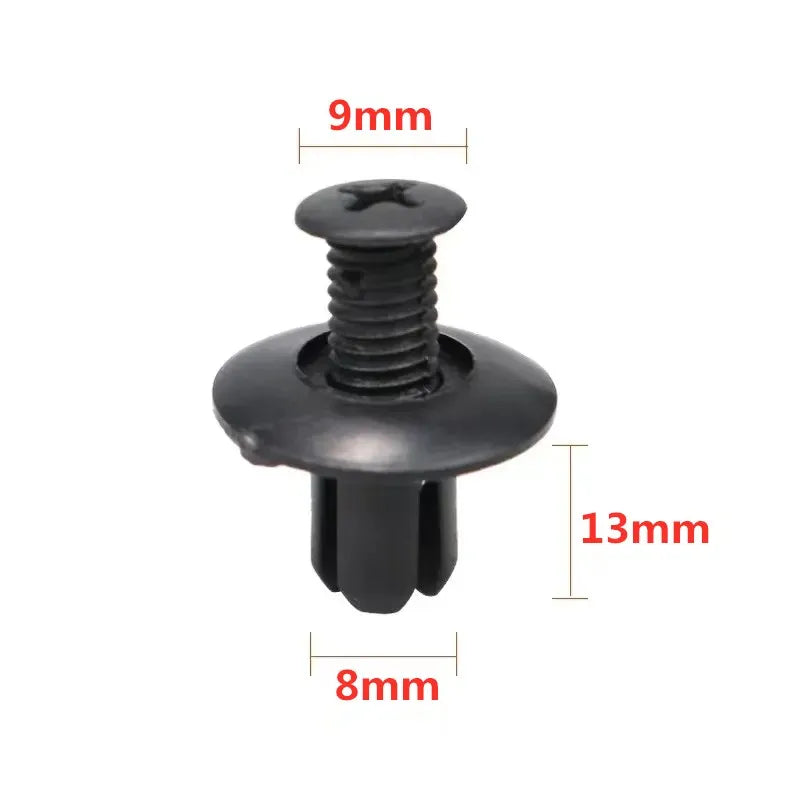 8mm Plastic Rivets Fasteners for Car Bumper & Fender - Toyota, Kia, Nissan