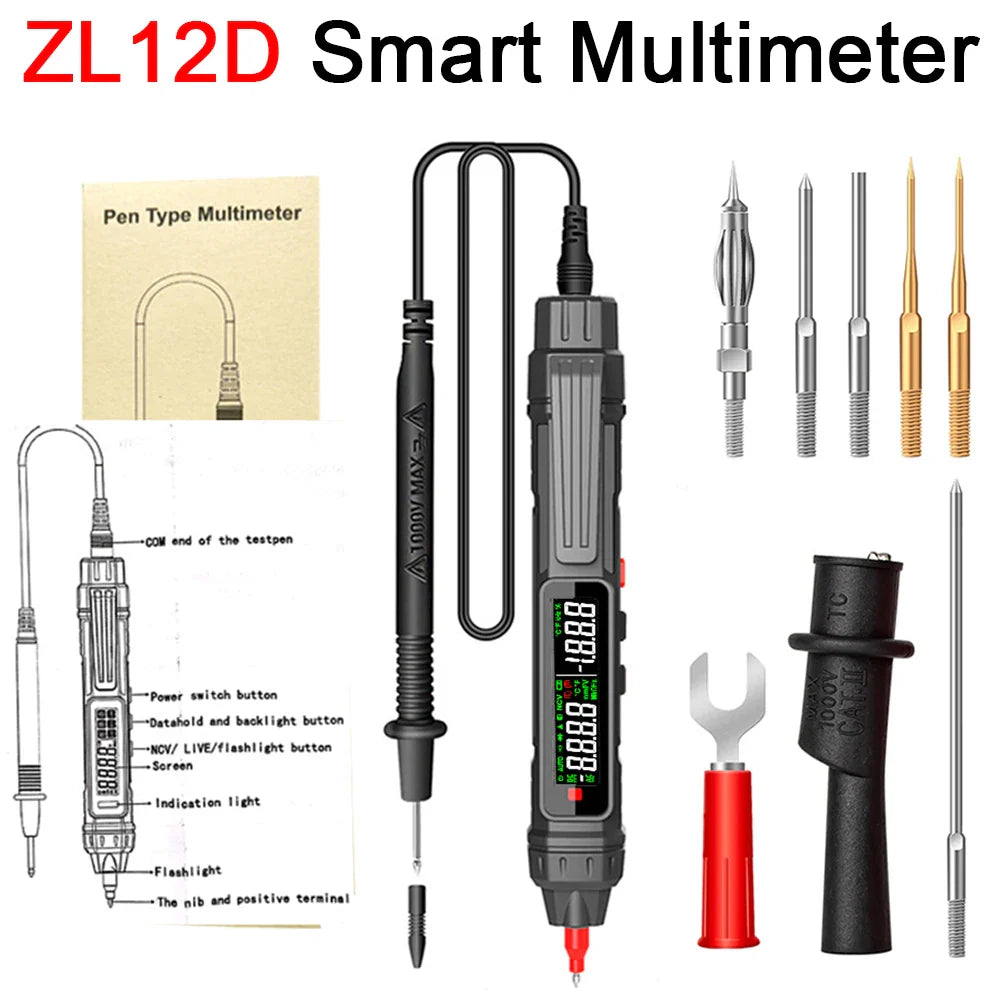 Smart Digital Multimeter 6000 Counts | High Precision Auto Range Voltage Detector