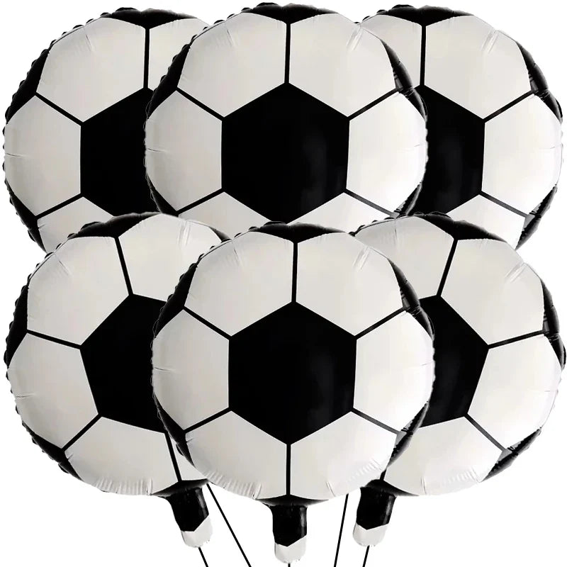 6Pcs 18 Inch Soccer Ball Balloons - Perfect for Kids' Parties & Events