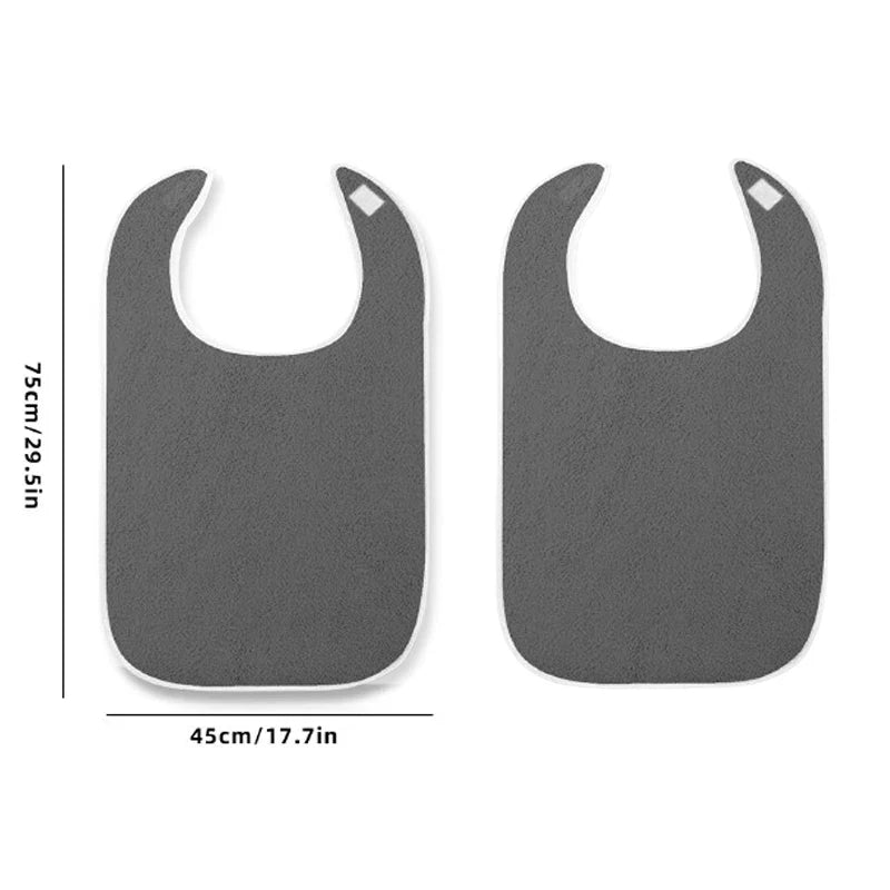 Adjustable Adult Bibs - Machine Washable, Prevents Spills & Drooling, Ideal for Elderly