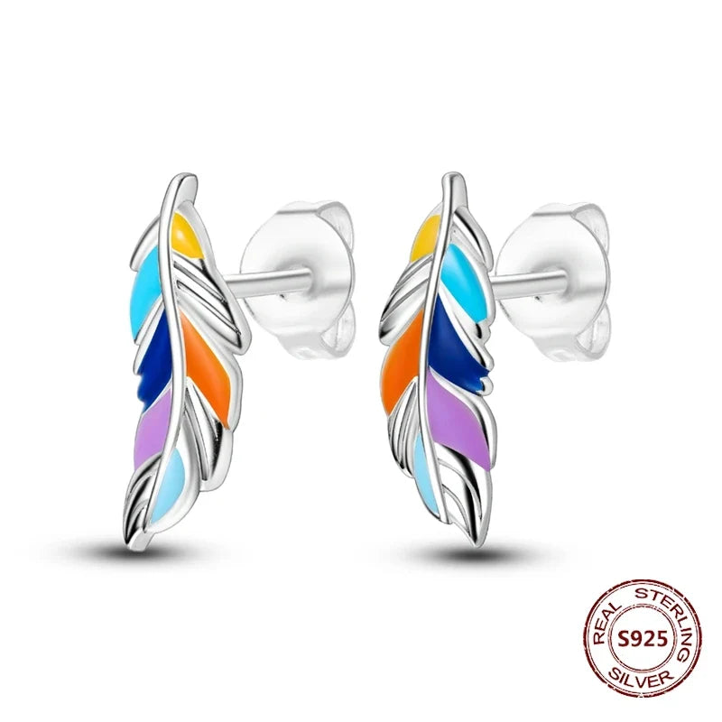 Elegant 925 Sterling Silver Dog Earrings with Zircon and Animal Designs for Women