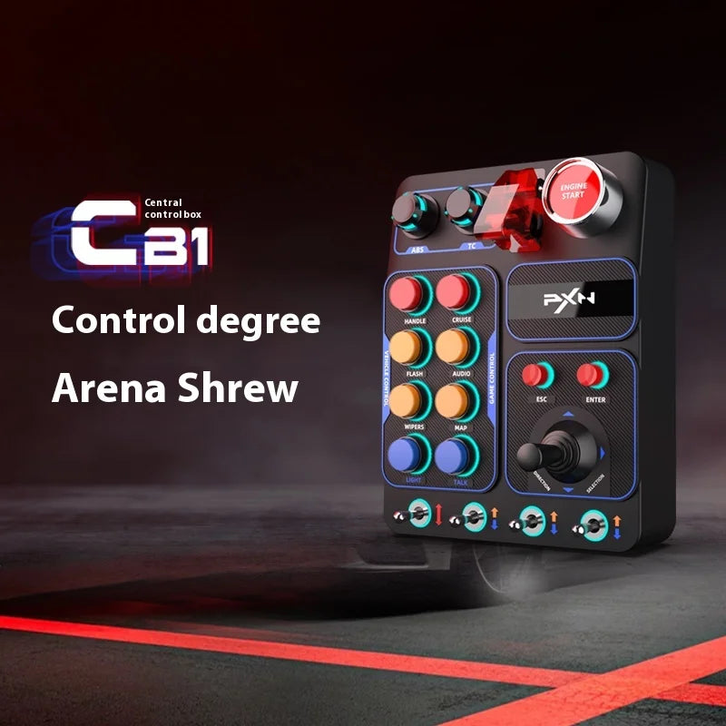 PXN Racing Simulator Control Box with RGB Lighting for PC Gaming