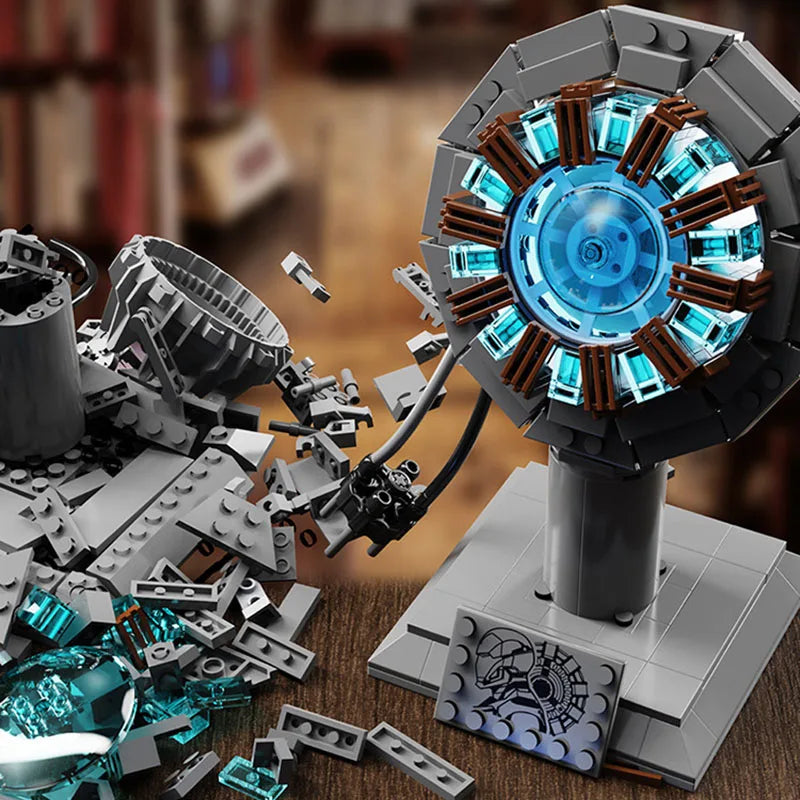 MOC Nuclear Arc Reactor Building Blocks with Lighting - Perfect Gifts for Kids