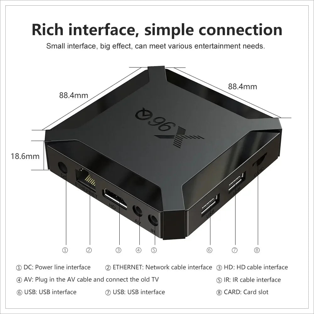 X96Q Smart Android TV Box with 4K Support & Android 12.0