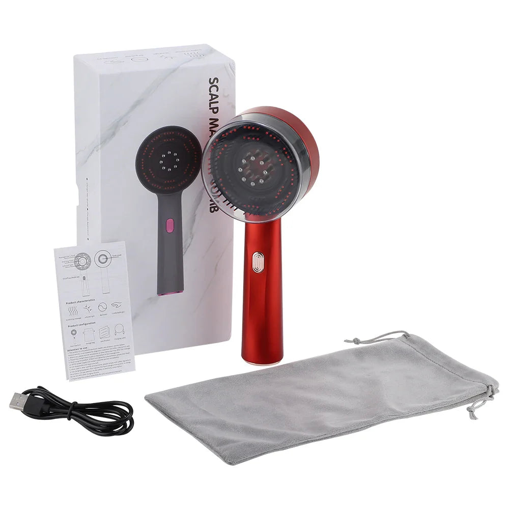 3-in-1 Electric Massage Comb with Red Light Therapy for Hair Growth