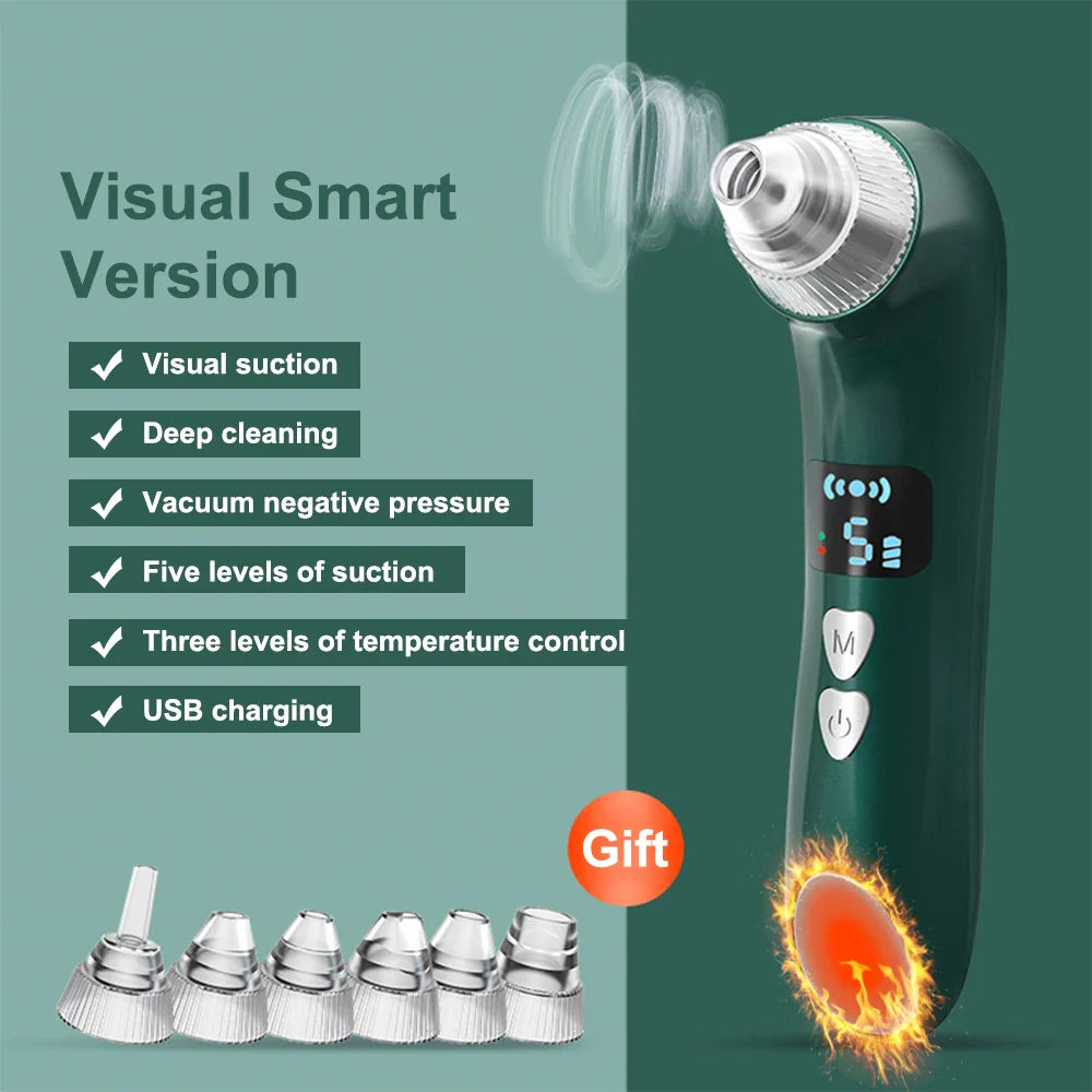Visual Blackhead Remover Facial Deep Clean Machine | Heated Electric Extractor