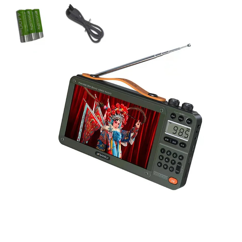 Portable 7-inch LED Display Radio with Bluetooth, MP4 & E-books