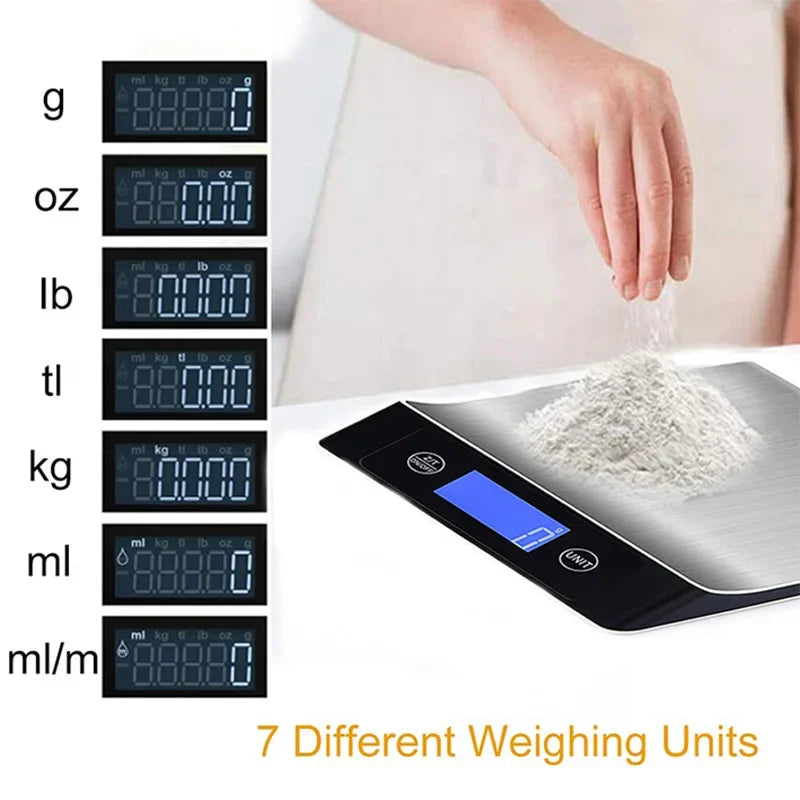 Digital Kitchen Scale, 15Kg/1g, LED Display