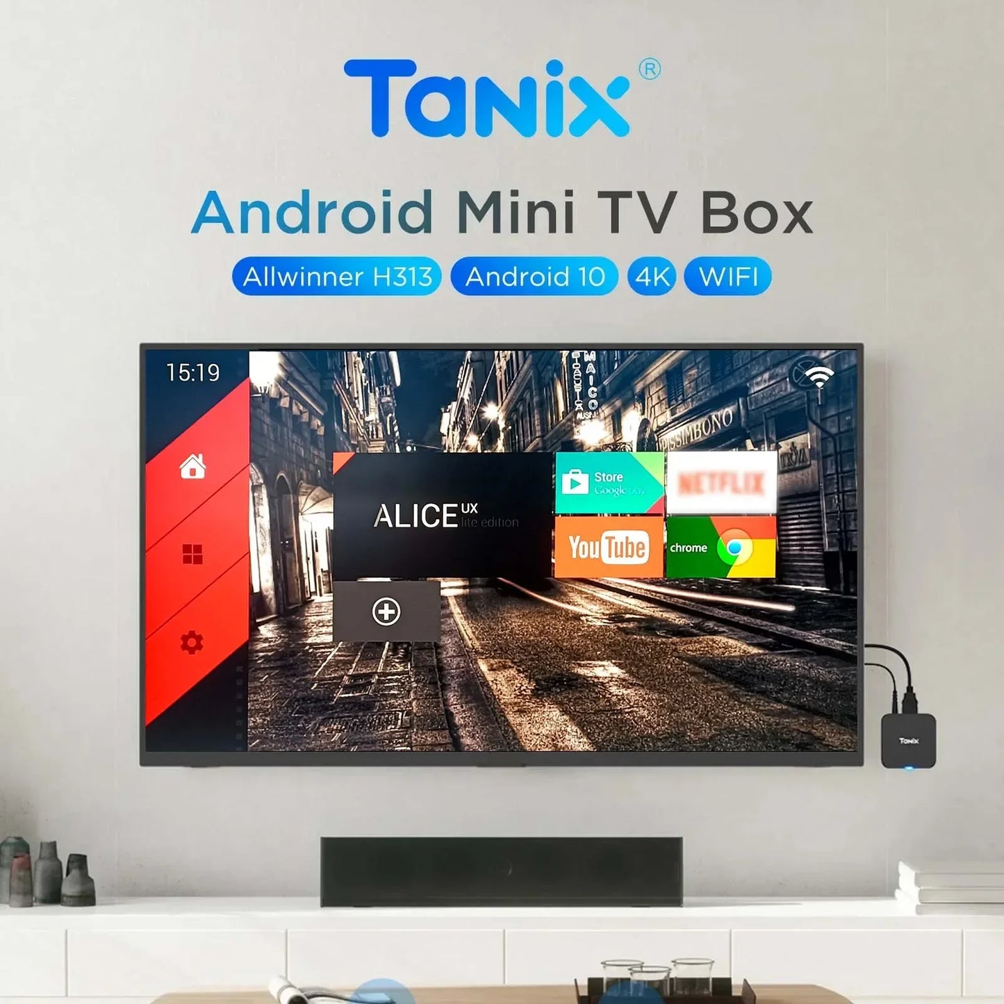 Tanix TX1 Android 10 TV Box - 4K HDR, Allwinner H313, 8GB/16GB Storage
