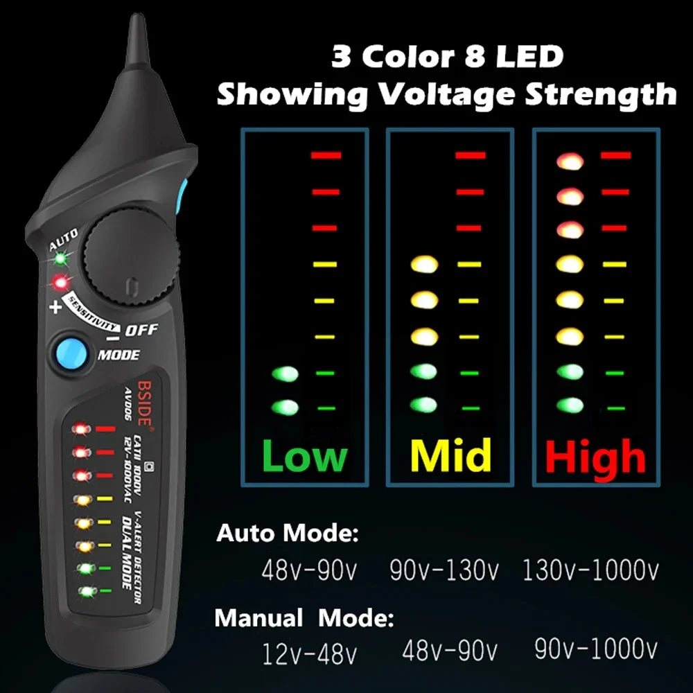 Non-Contact Voltage Detector - BSIDE AVD06 Smart Tester with Adjustable Sensitivity