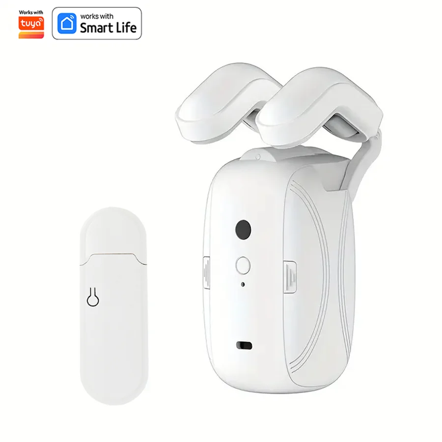 1/2pcs Smart WiFi Curtain Robot with Wi-Fi Gateway, APP Remote Control, Automatic Opening Hand Pull Start,Compatible with Alexa