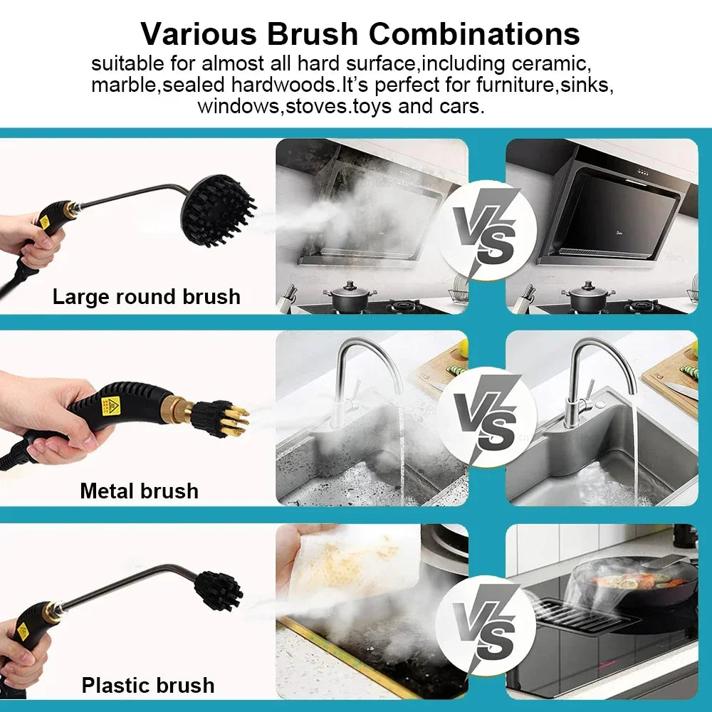 High-Pressure 2500W Steam Cleaner for Home & Car