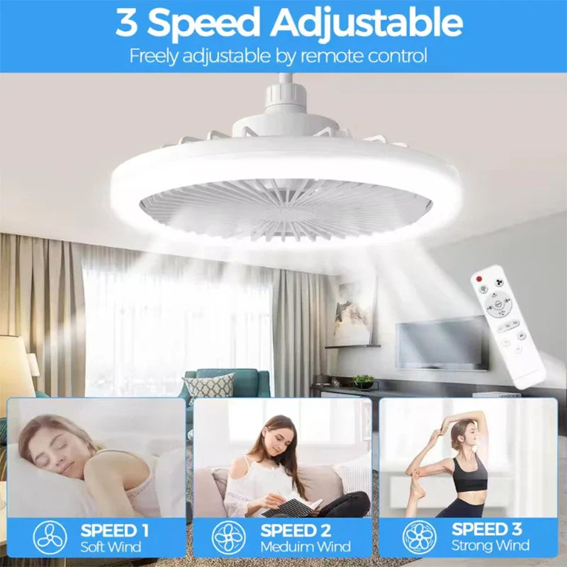 Modern 25cm Ceiling Fan with LED