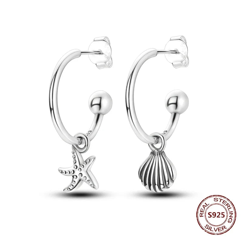 Elegant 925 Sterling Silver Dog Earrings with Zircon and Animal Designs for Women