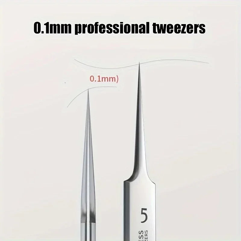 Extra Fine No. 5 Blackhead Tweezers - Precision Acne Removal Tool