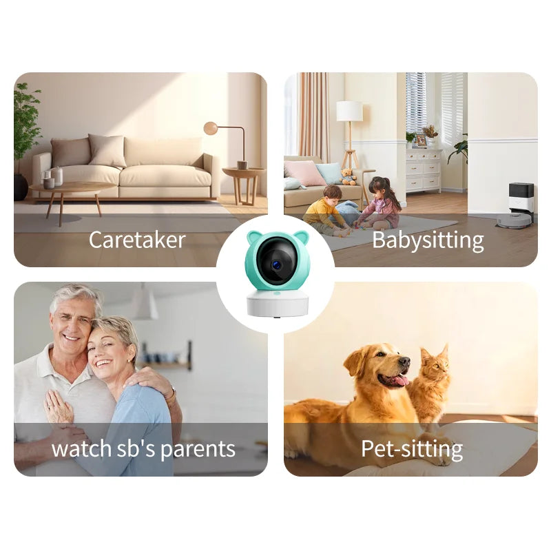 Smart WiFi Baby Monitor with Mobile Phone Connectivity - 5" HD Video Surveillance Camera